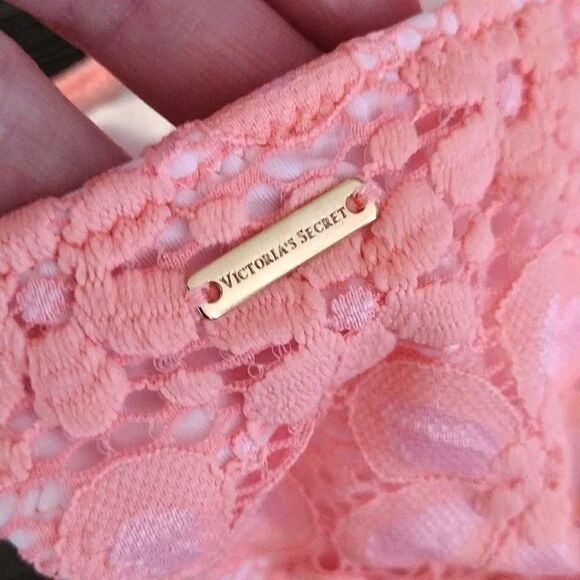 Victoria's Secret 2015 Floral Neon Crochet Side Ties Swim Bottoms Medium - Picture 8 of 13